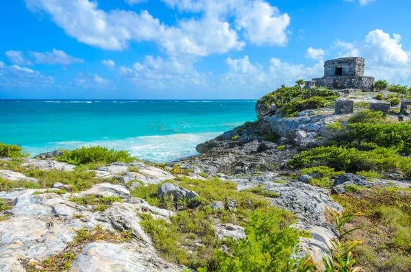 Ruinas Mayas Tulum Costa Tropical Quintana Roo México — Foto de Stock