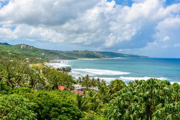 Bathsheba Beach Doğu Sahil Barbados Adası Caribbean Alttan Görünüm — Stok fotoğraf