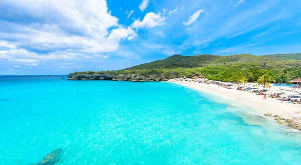 Grote Knip Strand Mit Weißem Sand Und Türkisfarbenem Wasser Curaçao — Stockfoto