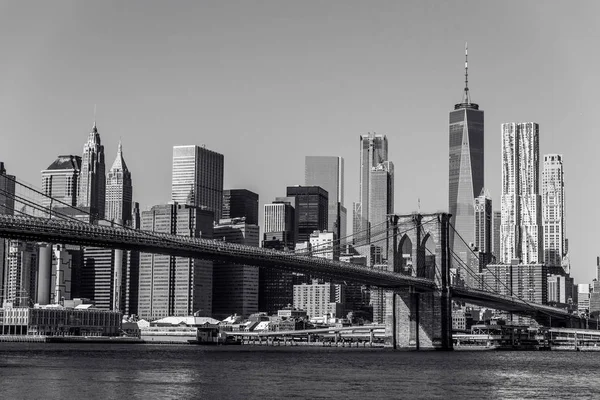 흑인과 파노라마의 맨하탄 — 스톡 사진