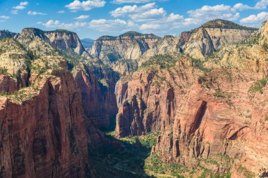 Virgin river, görünümünü melekler iz, Zion National Park, Utah, Amerika açılış gözlemleyerek