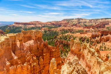 Doğal görünümünü kırmızı rock hoodoos günbatımı noktadan, Bryce Canyon Milli Parkı, Utah, Amerika Birleşik Devletleri