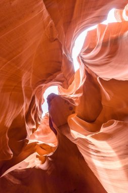 Antilop Kanyonu - sayfa, Arizona, ABD yakınındaki Navajo karada bulunan alt görünümü.