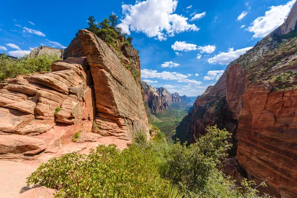 Randonnées Pédestres Angels Landing Trail Zion Canyon Utah États Unis — Photo