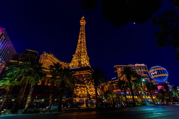 Las Vegas Strip Stanie Nevada Jak Widać Nocy Usa — Zdjęcie stockowe