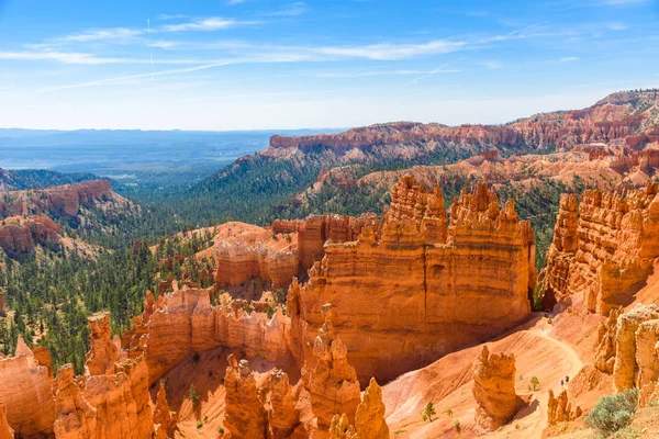 Vista Panorâmica Dos Hoodoos Rock Vermelho Sunset Point Bryce Canyon — Fotografia de Stock