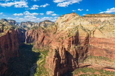Virgin river, görünümünü melekler iz, Zion National Park, Utah, Amerika açılış gözlemleyerek
