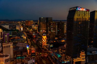 Gece - Usa Nevada Las Vegas soymak havadan görünümü