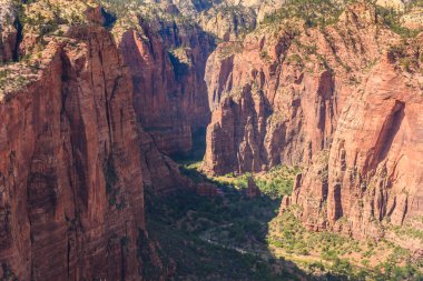 Virgin river, görünümünü melekler iz, Zion National Park, Utah, Amerika açılış gözlemleyerek