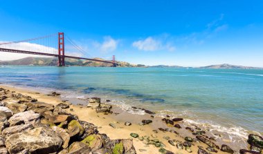 Golden Gate Köprüsü San Francisco - torpido Wharf, Kaliforniya, ABD açısından.