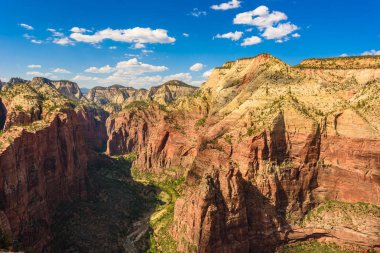 Virgin river, görünümünü melekler iz, Zion National Park, Utah, Amerika açılış gözlemleyerek