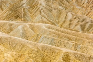 Zabriskie noktası - ayrıntı görünümü renkli sırtlar ve kum oluşumu, ölüm Vadisi Milli Parkı, Kaliforniya, ABD.