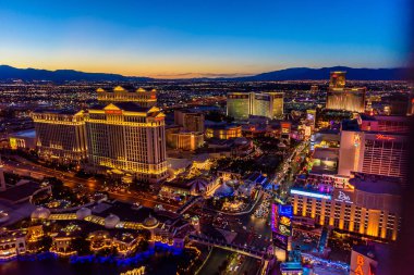 Gece - Usa Nevada Las Vegas soymak havadan görünümü