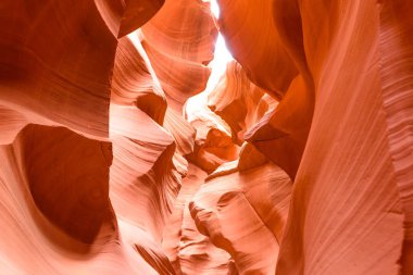 Antilop Kanyonu - sayfa, Arizona, ABD yakınındaki Navajo karada bulunan alt görünümü.