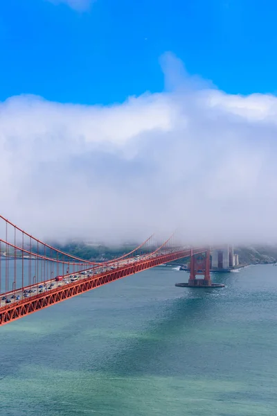Golden Gate Bridge Nuvens Dia Verão Vista Battery Spencer Califórnia — Fotografia de Stock