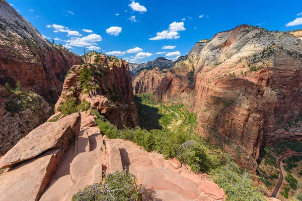 Randonnée Pédestre Dans Parc National Zion Long Sentier Angels Landing — Photo