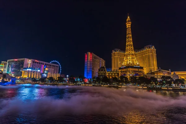 Las Vegas Strip Nevada Zoals Gezien Bij Nacht Usa — Stockfoto