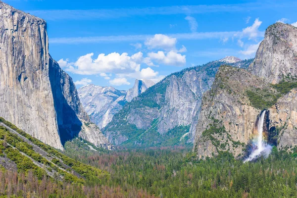 Vista Del Valle Yosemite Bridalveil Cae Desde Punto Vista Del — Foto de Stock