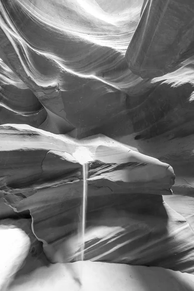 Fekete Fehér Nézet Utat Antilop Kanyon Található Navajo Beltelek Oldal — Stock Fotó