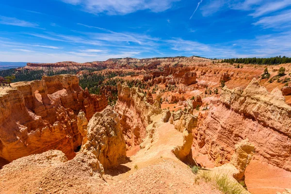 Vista Panorâmica Dos Hoodoos Rock Vermelho Sunset Point Bryce Canyon — Fotografia de Stock