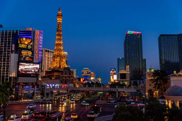 Las Vegas Strip Nevada Zoals Gezien Bij Nacht Usa — Stockfoto