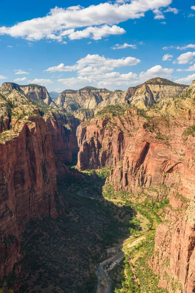 Observing View Virgin River Angels Landing Trail Zion National Park — Stock Photo, Image