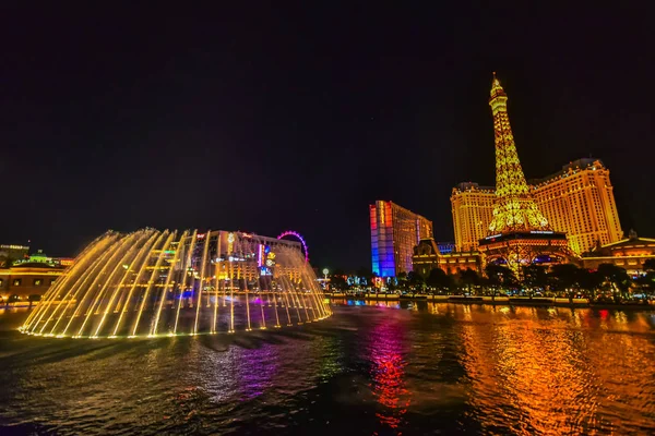 Las Vegas Strip Stanie Nevada Jak Widać Nocy Usa — Zdjęcie stockowe