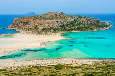 Balos Lagoon, Girit, Yunanistan adada üzerinde göster.