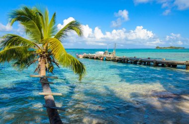 Cennet plaj Adası Carrie yay Cay alan istasyonu, Karayip Denizi, Belize.
