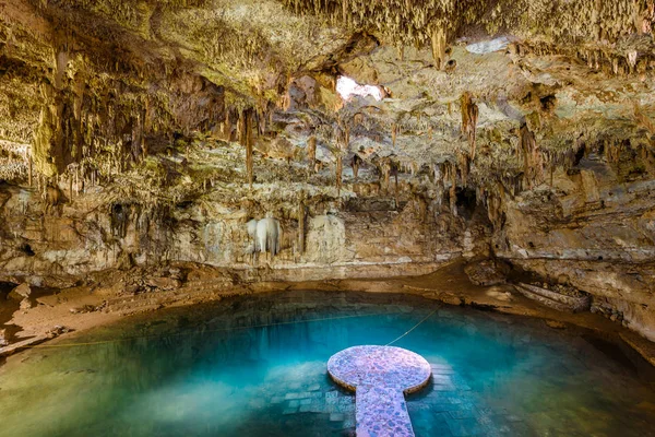 Cenote Suytun Valladolid Yucatán México — Fotografia de Stock