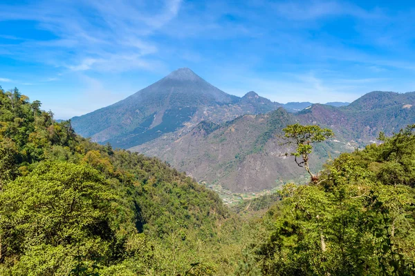 Volcán Santa María Volcanes Activos Las Tierras Altas Guatemala Cerca — Foto de Stock