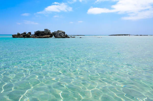 Paradise Beach Turquoise Water Elafonisi Creta Grécia — Fotografia de Stock