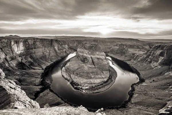 Sunset Horseshoe Bend Grand Canyon Colorado River Page Arizona Usa — Stock Photo, Image