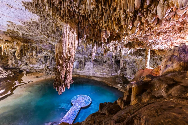 バリャド リード ユカタン半島 メキシコのセノーテ Suytun — ストック写真