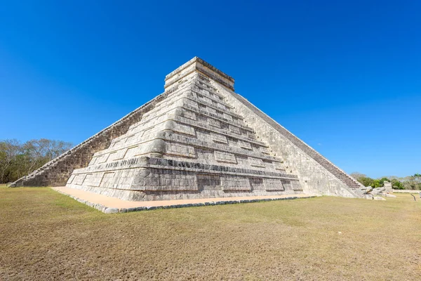 Chichen Itza Pirâmide Castillo Antiga Maya Temple Ruins Yucatan México — Fotografia de Stock