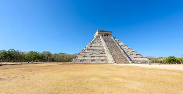 Chichén Itzá Pyramida Castillo Starověký Maya Ruiny Chrámu Yucatán Mexiko — Stock fotografie