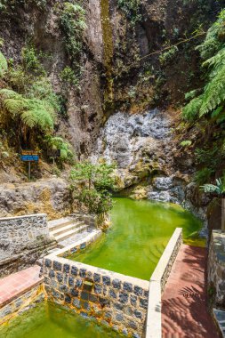 Fuentes Georginas - Kaplıcalar Zunil ve Quetzaltenango, Xela, Guatemala çevresinde doğal Havuzu.