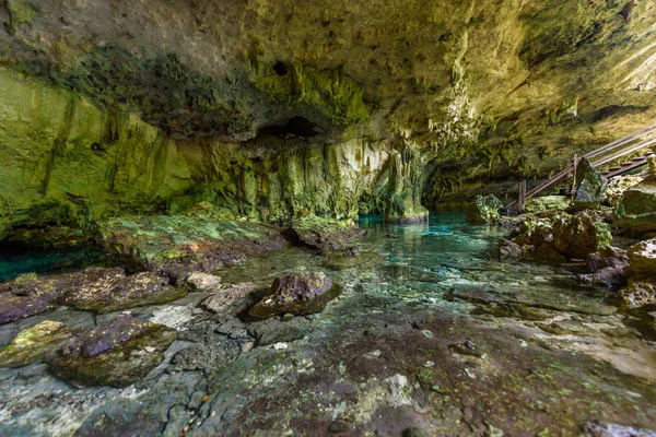 Cenote Dos Ojos Quintana Roo México Este Cenote Encuentra Cerca — Foto de Stock