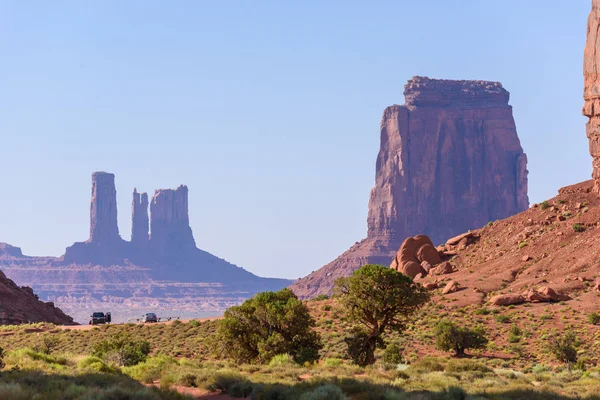 Scenic Drive Dirt Road Monument Valley Famous Buttes Navajo Tribal — Stock Photo, Image