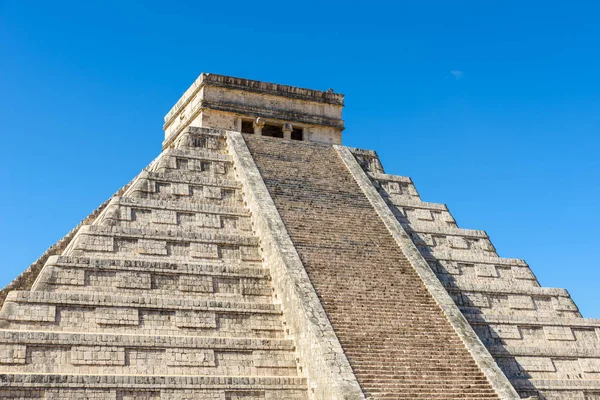 Chichen Itza Pirâmide Castillo Antiga Maya Temple Ruins Yucatan México — Fotografia de Stock