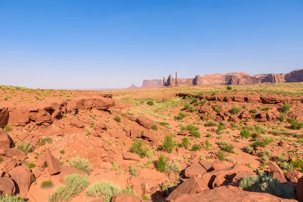 Scenic Drive Dirt Road Monument Valley Famous Buttes Navajo Tribal — Stock Photo, Image