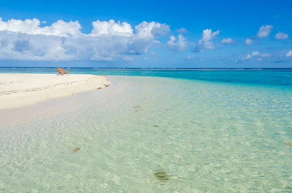 Sedia Solitaria South Water Caye Piccola Isola Tropicale Barrier Reef — Foto Stock