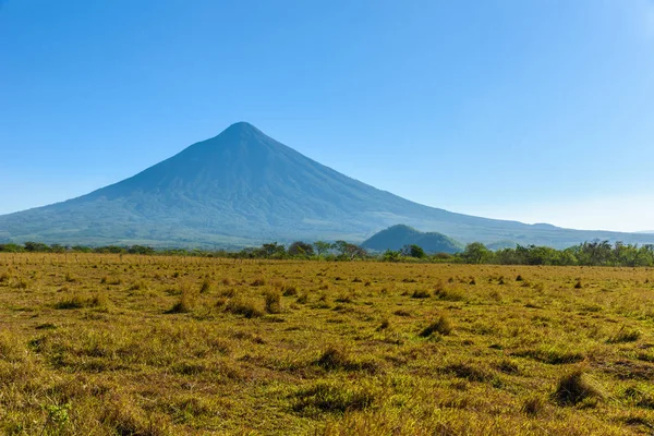 Csodálatos Vulkán Agua Antigua Guatemala Látkép — Stock Fotó