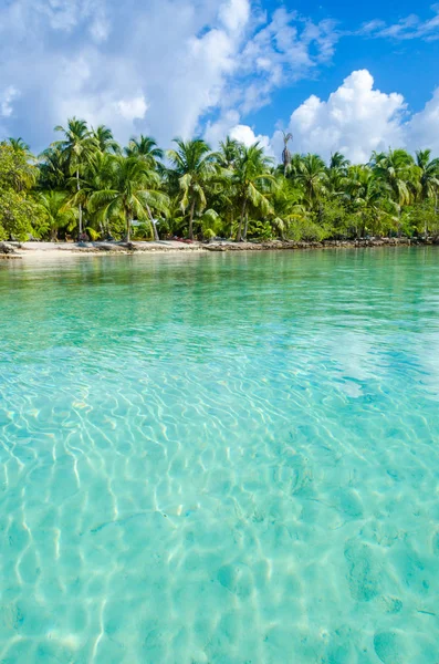 Belize Cayes Piccola Isola Tropicale Barriera Corallina Con Spiaggia Paradisiaca — Foto Stock