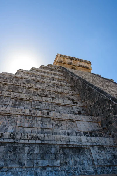 Chichén Itzá Pyramida Castillo Starověký Maya Ruiny Chrámu Yucatán Mexiko — Stock fotografie