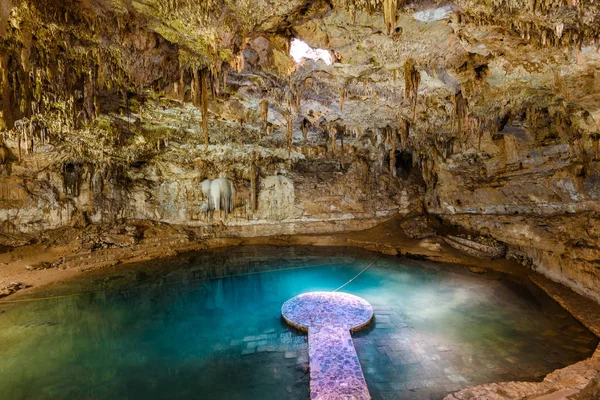 Cenote Suytun Valladolid Yucatan Mexico — Stock Photo, Image