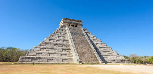 Chichen Itza Pirâmide Castillo Antiga Maya Temple Ruins Yucatan México — Fotografia de Stock