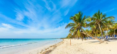 Playa Paraiso beach adlı gündoğumu, Tulum, Meksika.