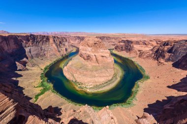 At nalı dönemeçte - Büyük Kanyon Colorado Nehri, sayfa, Arizona, ABD ile bakış açısı.