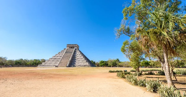 Chichen Itza Piramide Castillo Antiche Rovine Del Tempio Maya Yucatan — Foto Stock